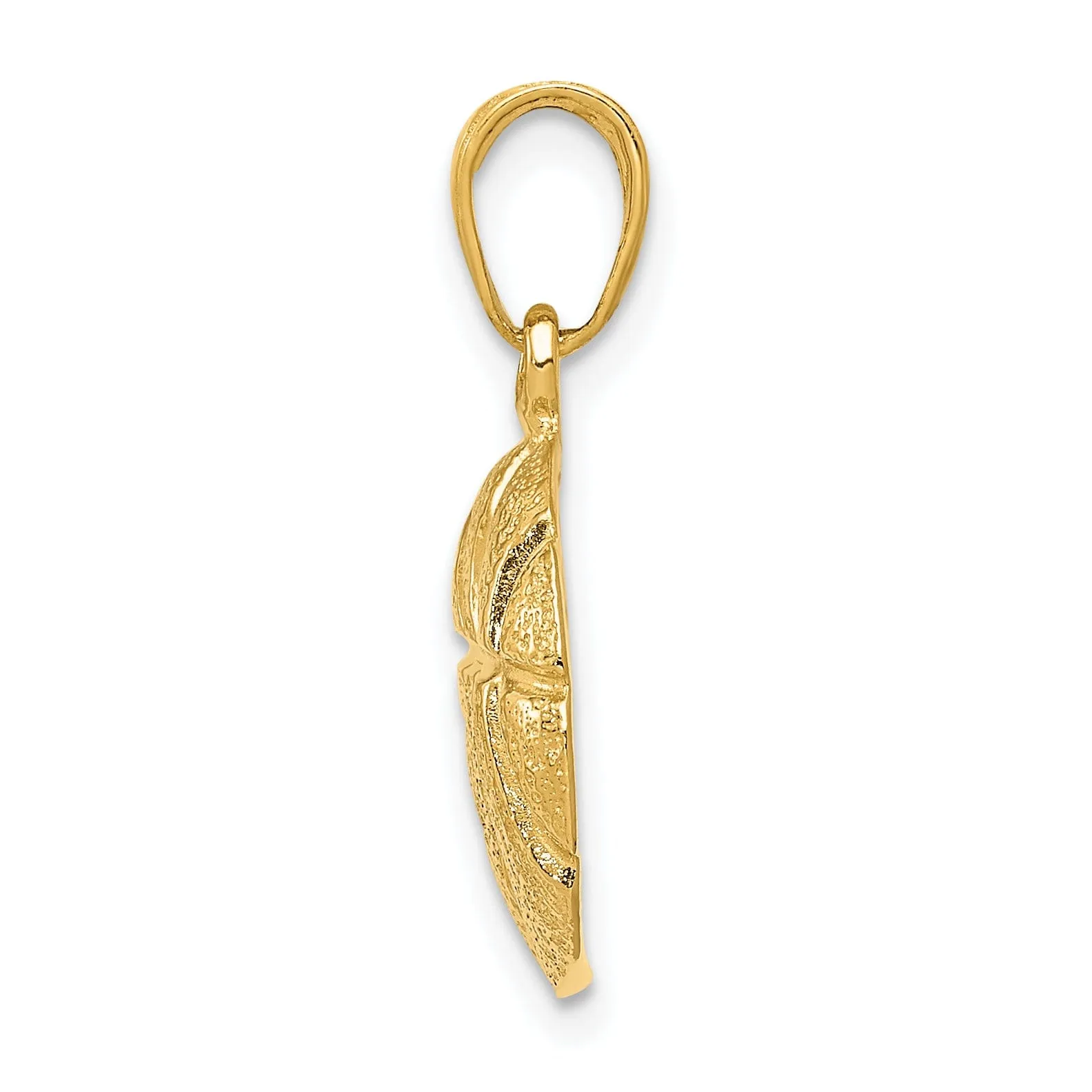 14k Yellow Gold Basketball Charm Pendant