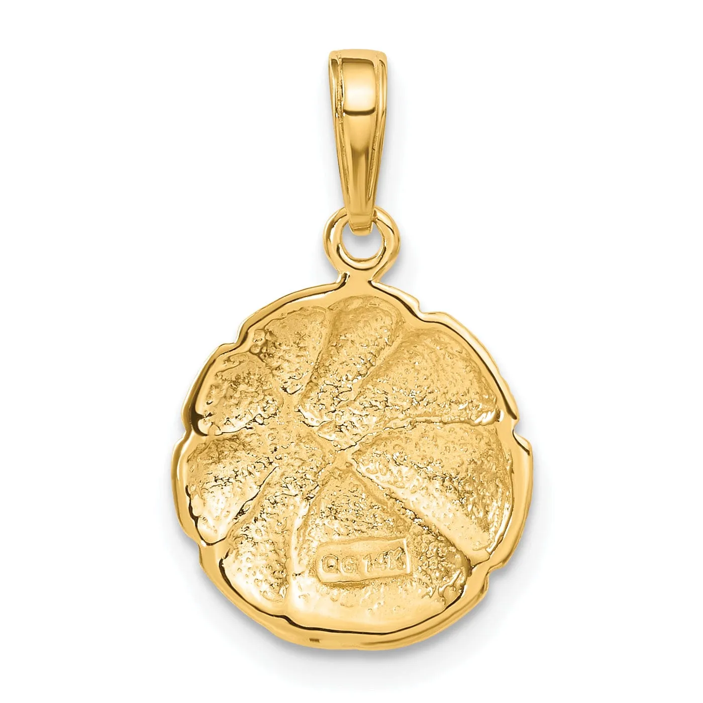 14k Yellow Gold Basketball Charm Pendant
