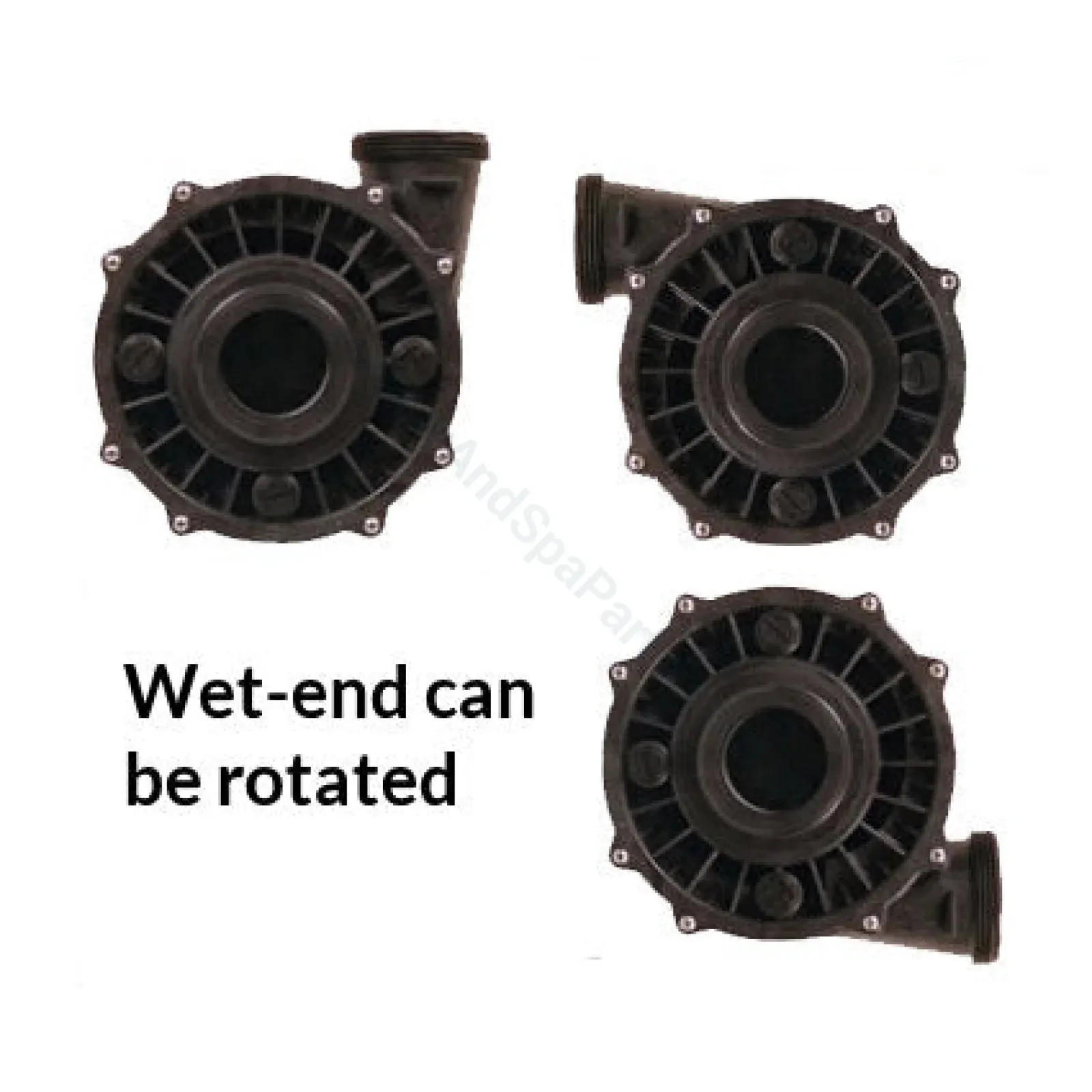 2.5 HP Maxi-flow Two Speed Spa Pump Replacement - Q6888 Q6808 - By Spatex