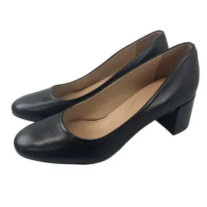 27 Edit Naturalizer Womens Size 10M Rebecca Black Leather Pumps Slip On Heels
