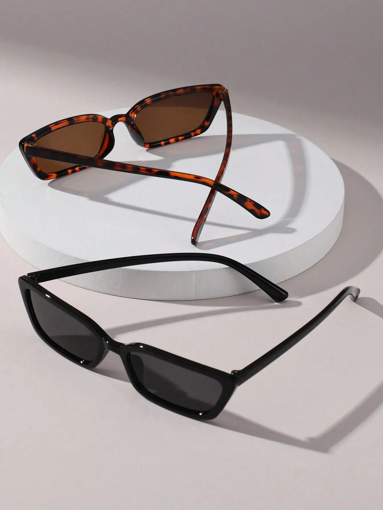 2pcs Geomertic Frame Sunglasses