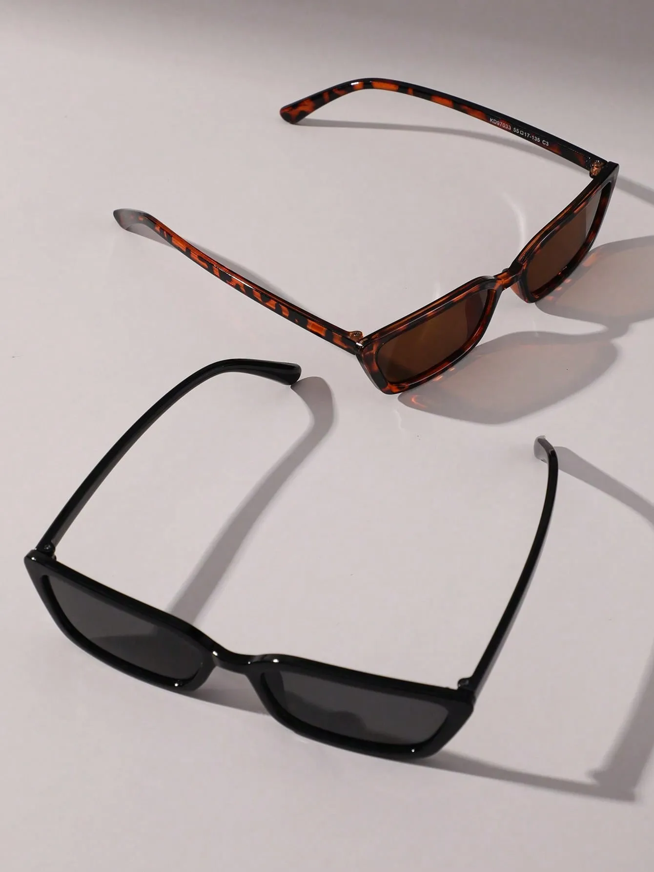2pcs Geomertic Frame Sunglasses