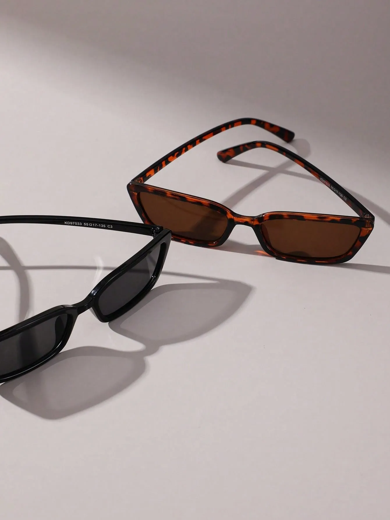 2pcs Geomertic Frame Sunglasses