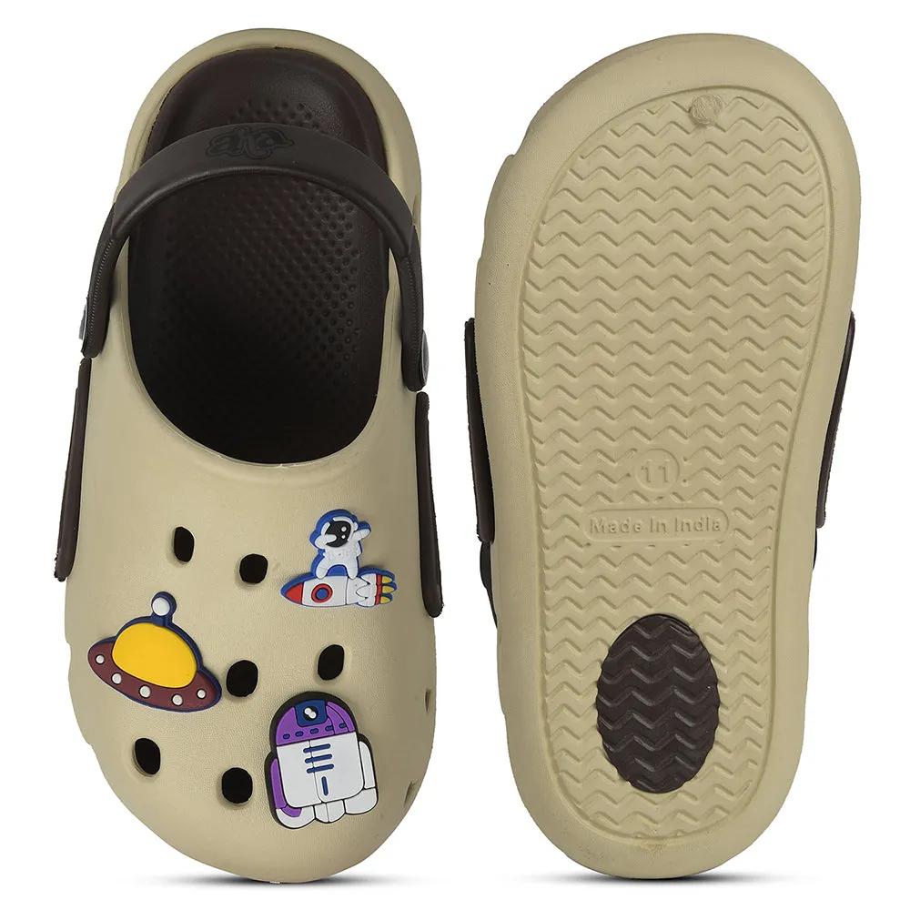 A-HA Beige Casual Clogs For Kids CUTIER By Liberty
