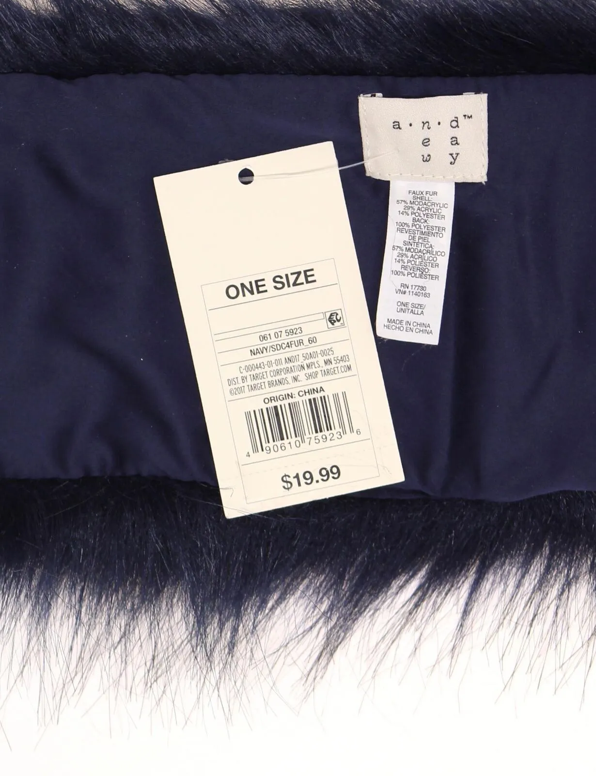 A New Day Women's Faux Fur Stole Cold Weather Scarf