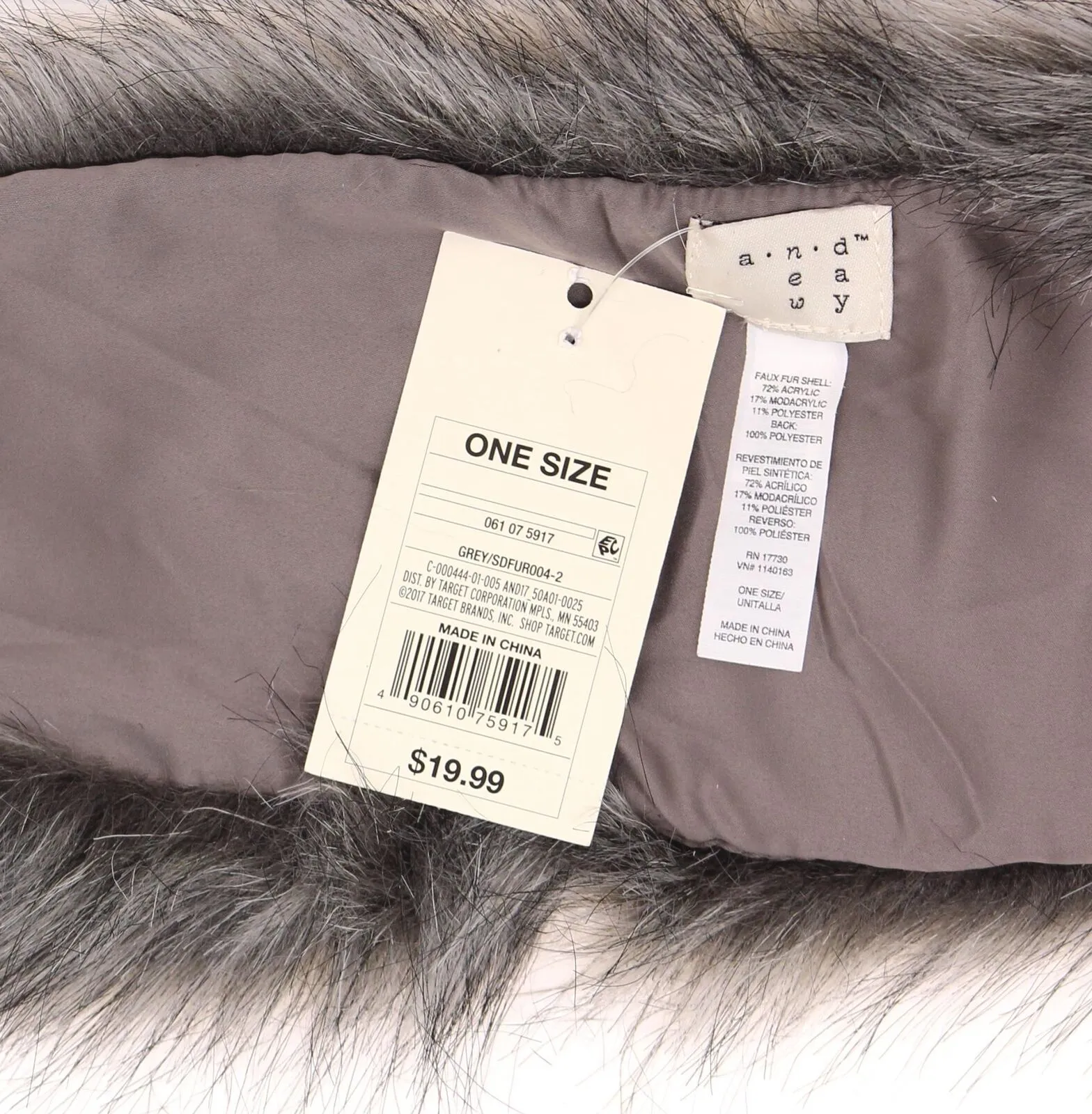 A New Day Women's Faux Fur Stole Cold Weather Scarf