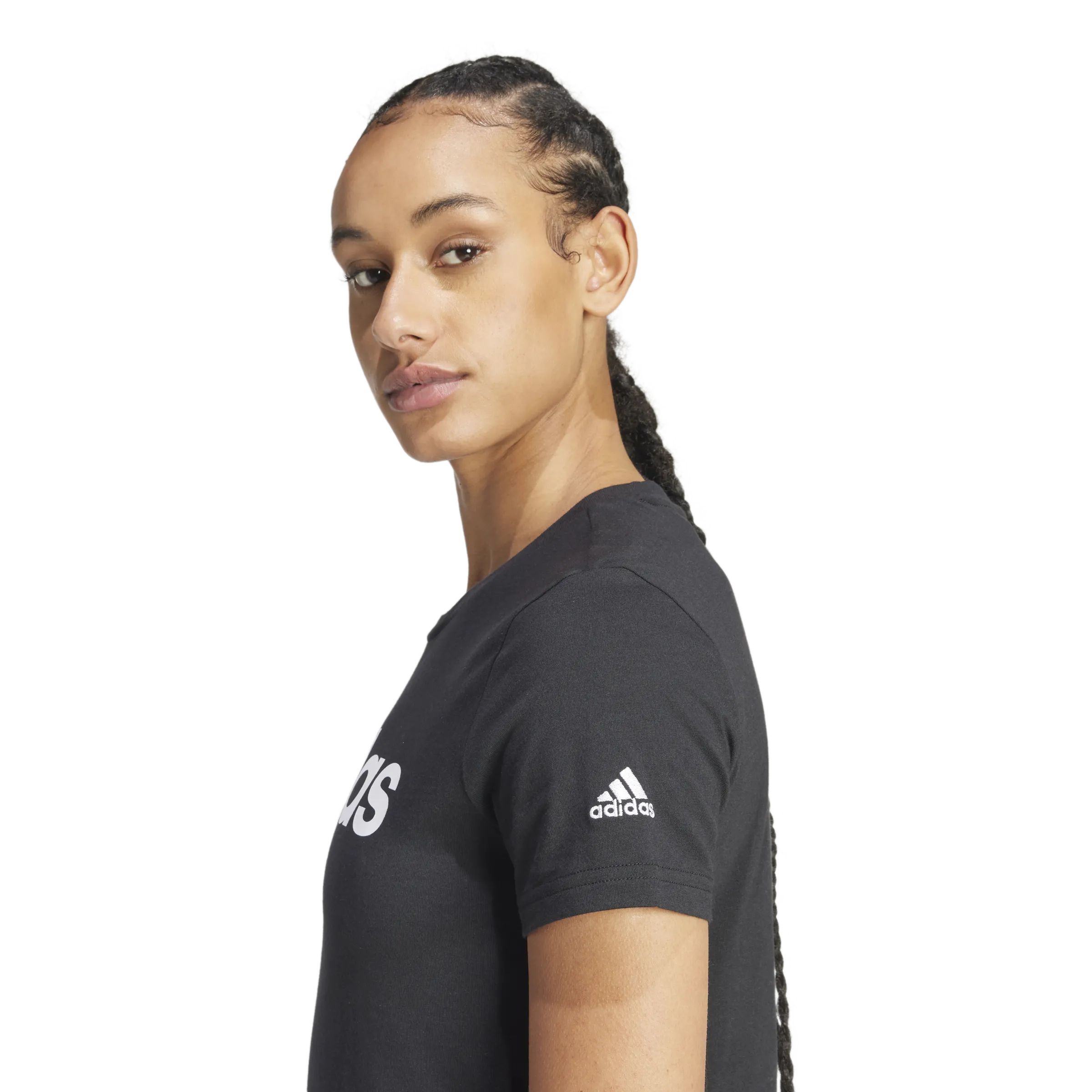 adidas Essentials Slim Logo Womens Tee