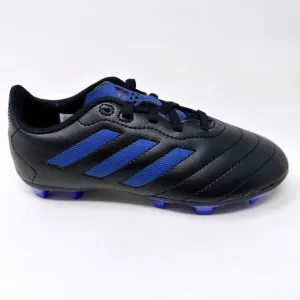 Adidas Goletto VIII FG J Black Blue Kids Youth Size 1 Soccer Cleats GX6906