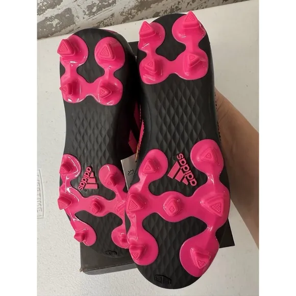 Adidas Goletto VIII FG J Cleats Girl's Youth 1.5 Soccer  Spiked Black Pink New