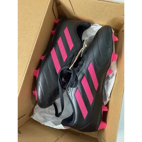 Adidas Goletto VIII FG J Cleats Girl's Youth 1.5 Soccer  Spiked Black Pink New