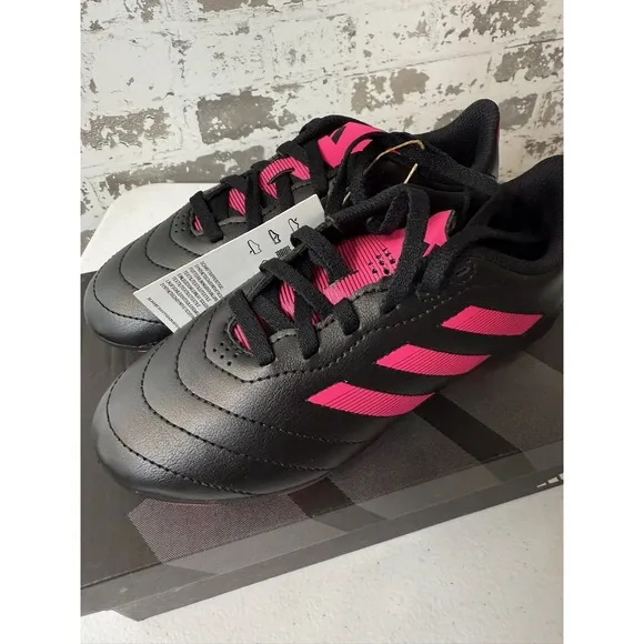 Adidas Goletto VIII FG J Cleats Girl's Youth 1.5 Soccer  Spiked Black Pink New