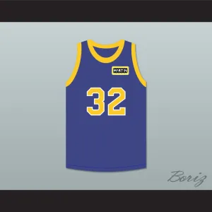 Air Gordon 32 Blue Basketball Jersey with Martin Patch