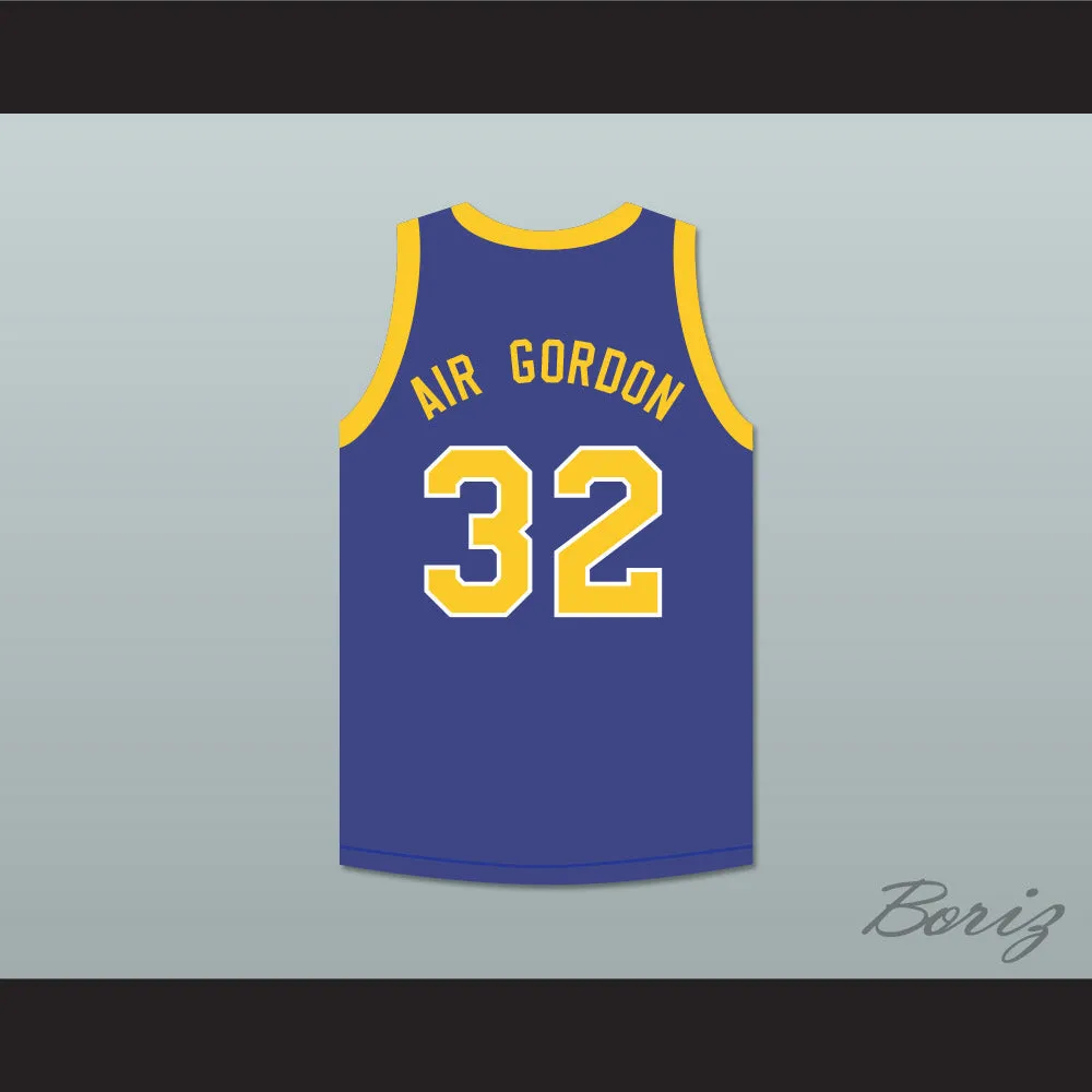 Air Gordon 32 Blue Basketball Jersey with Martin Patch