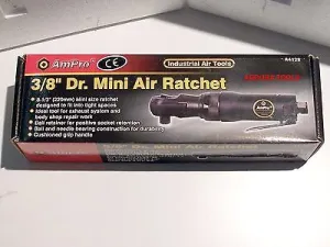AIR RATCHET 3/8" DR.- STUBBY SIZE-AMPRO- NEW IN BOX.
