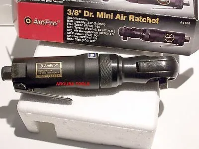 AIR RATCHET 3/8" DR.- STUBBY SIZE-AMPRO- NEW IN BOX.