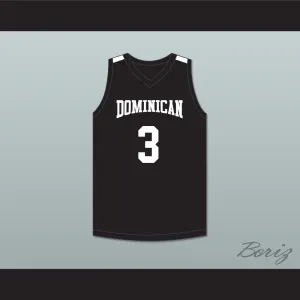 Alex Antetokounmpo 3 Dominican High School Knights Black Basketball Jersey 1