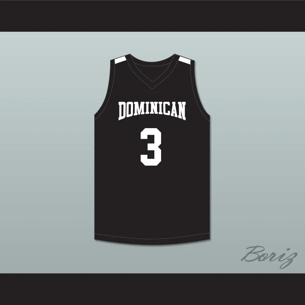 Alex Antetokounmpo 3 Dominican High School Knights Black Basketball Jersey 1