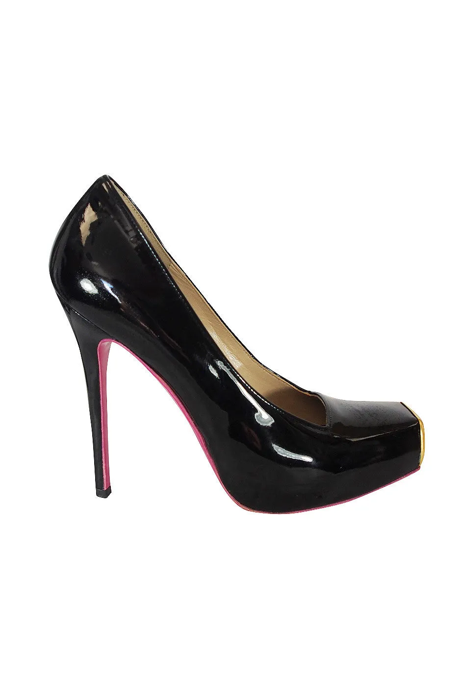 Alexander McQueen Patent Toe Cap Pumps 38