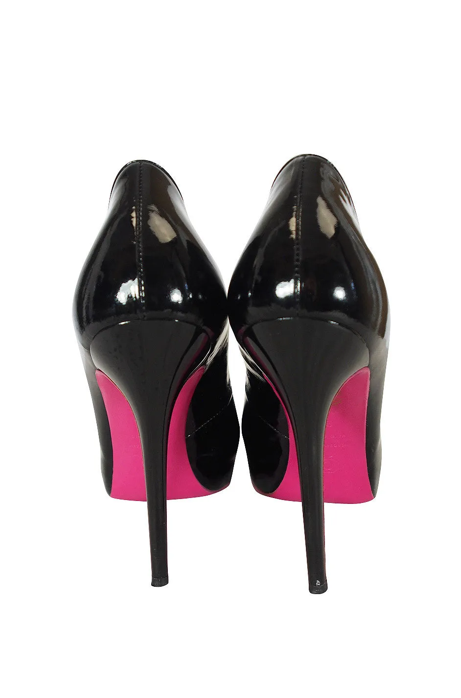 Alexander McQueen Patent Toe Cap Pumps 38