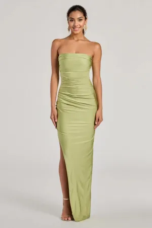 Anisley Strapless High Slit Slim Formal Dress
