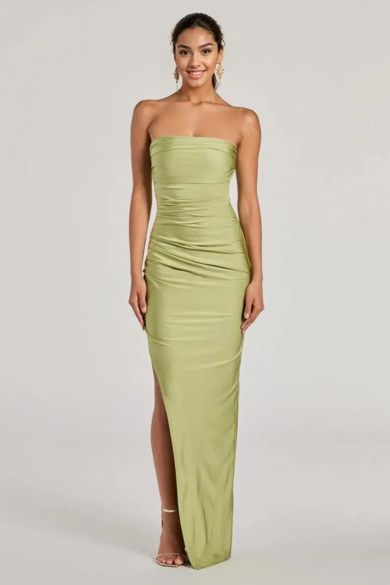 Anisley Strapless High Slit Slim Formal Dress