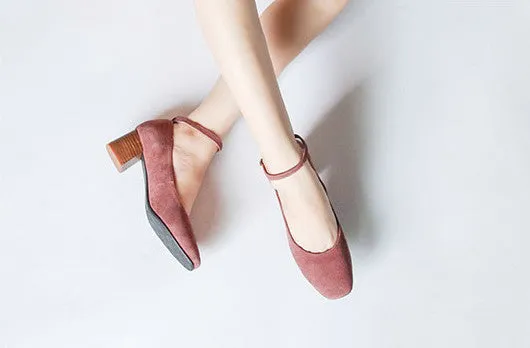 Arissa ankle-strap midheel pumps-sold out
