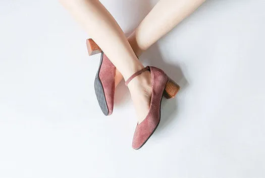 Arissa ankle-strap midheel pumps-sold out