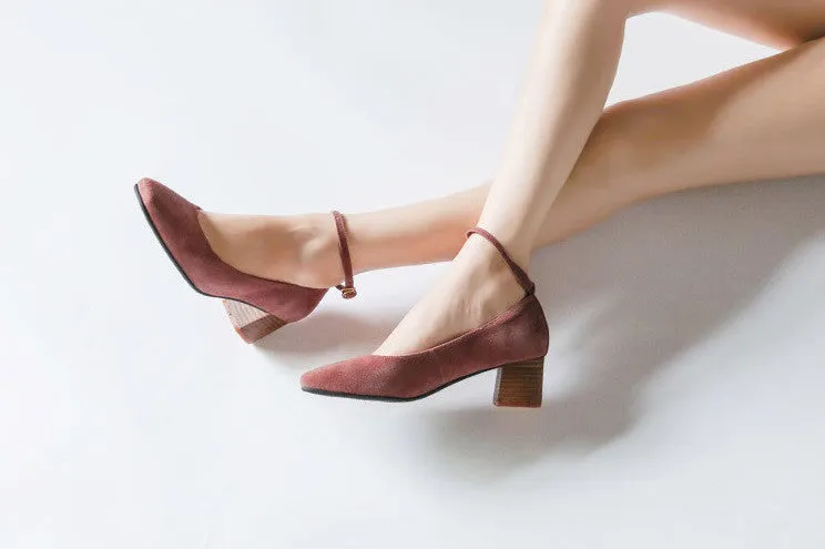 Arissa ankle-strap midheel pumps-sold out