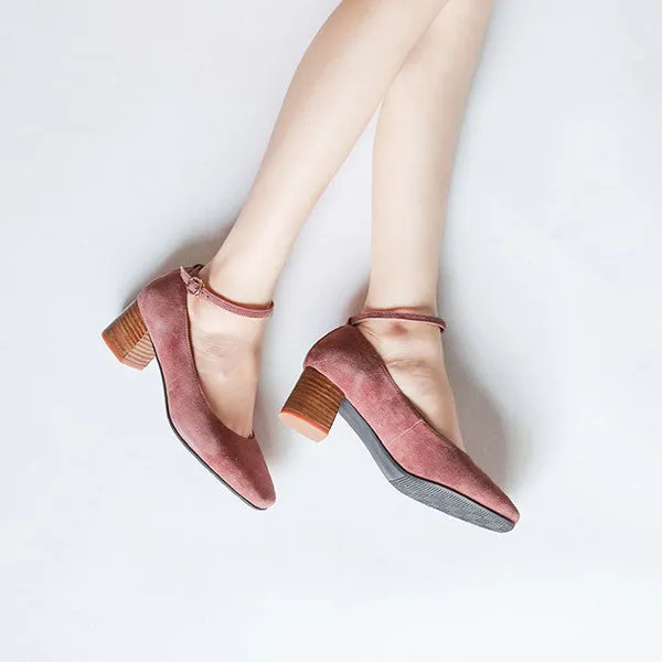 Arissa ankle-strap midheel pumps-sold out