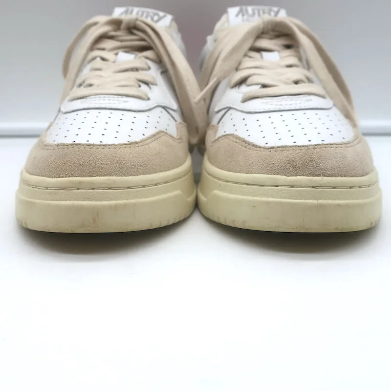 Autry Medalist Low Top Sneakers White & Pink Leather Size 38