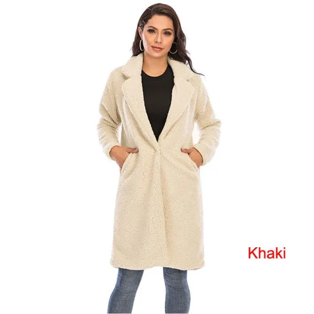 Autumn Long Winter Coat Woman Faux Fur Coat Women Warm Ladies Fur Teddy