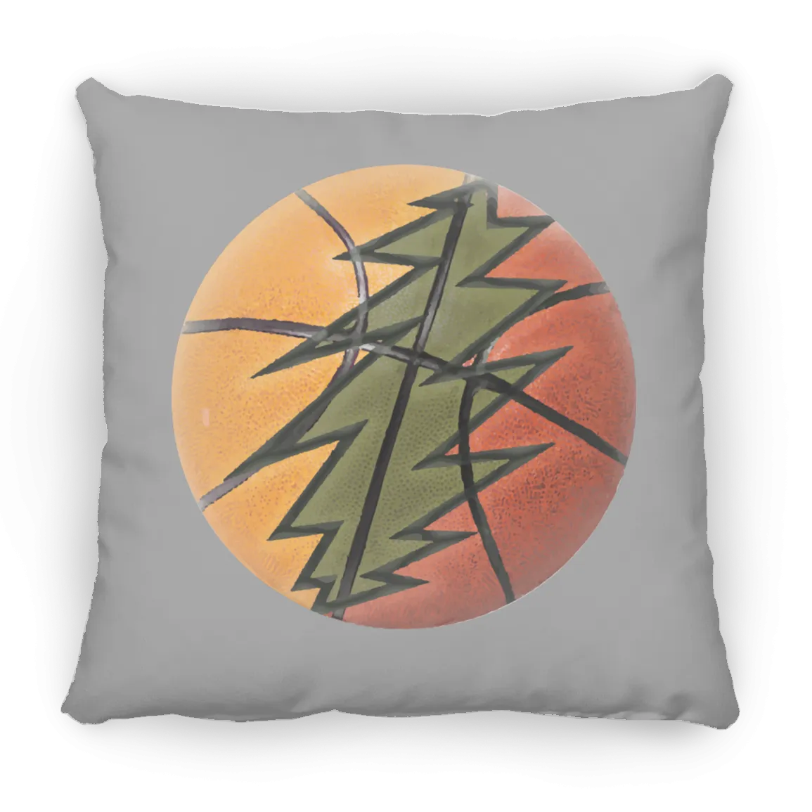Basketball Bolt - Small Square Pillow