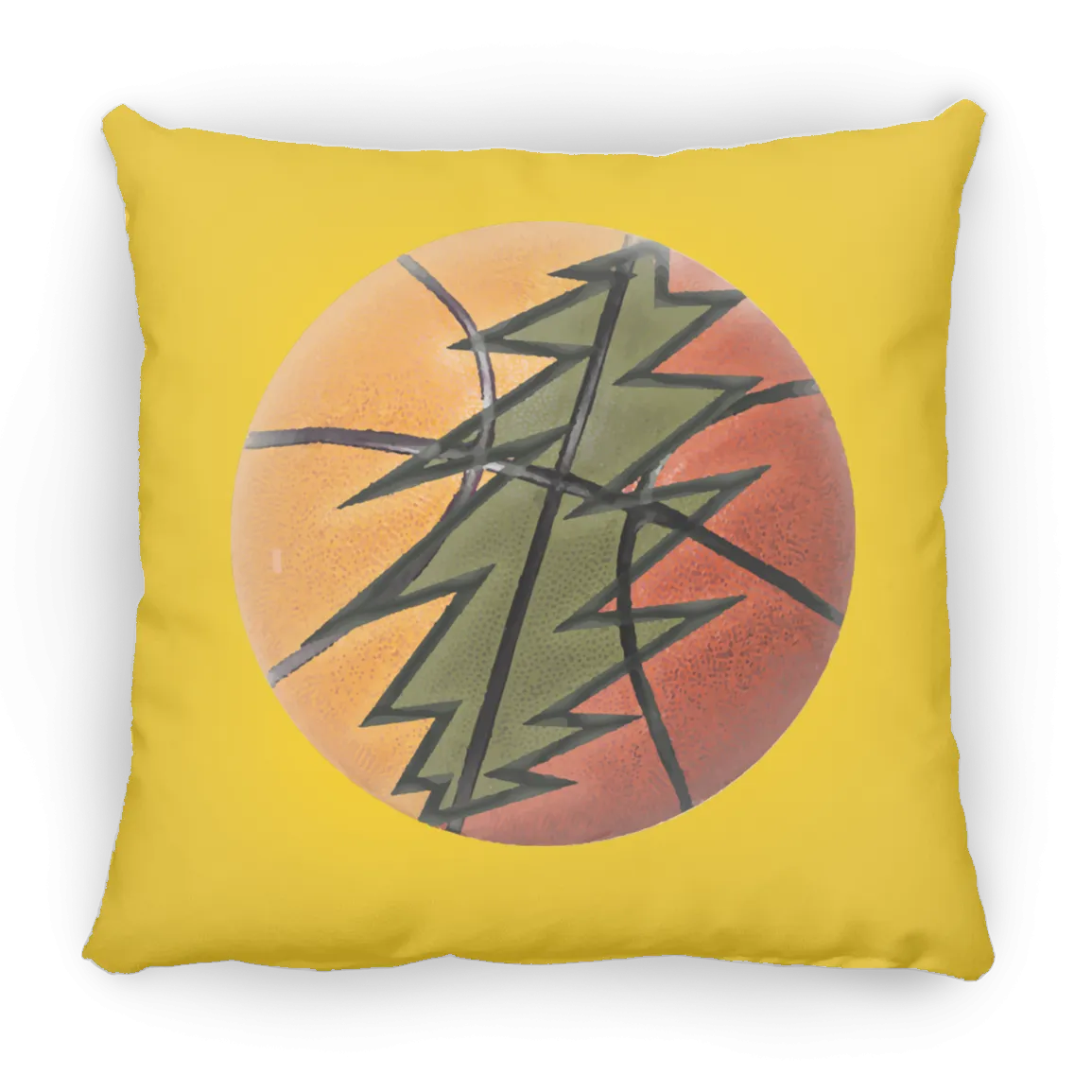 Basketball Bolt - Small Square Pillow