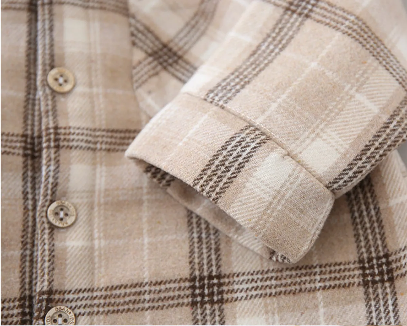 Beige Checked Shacket