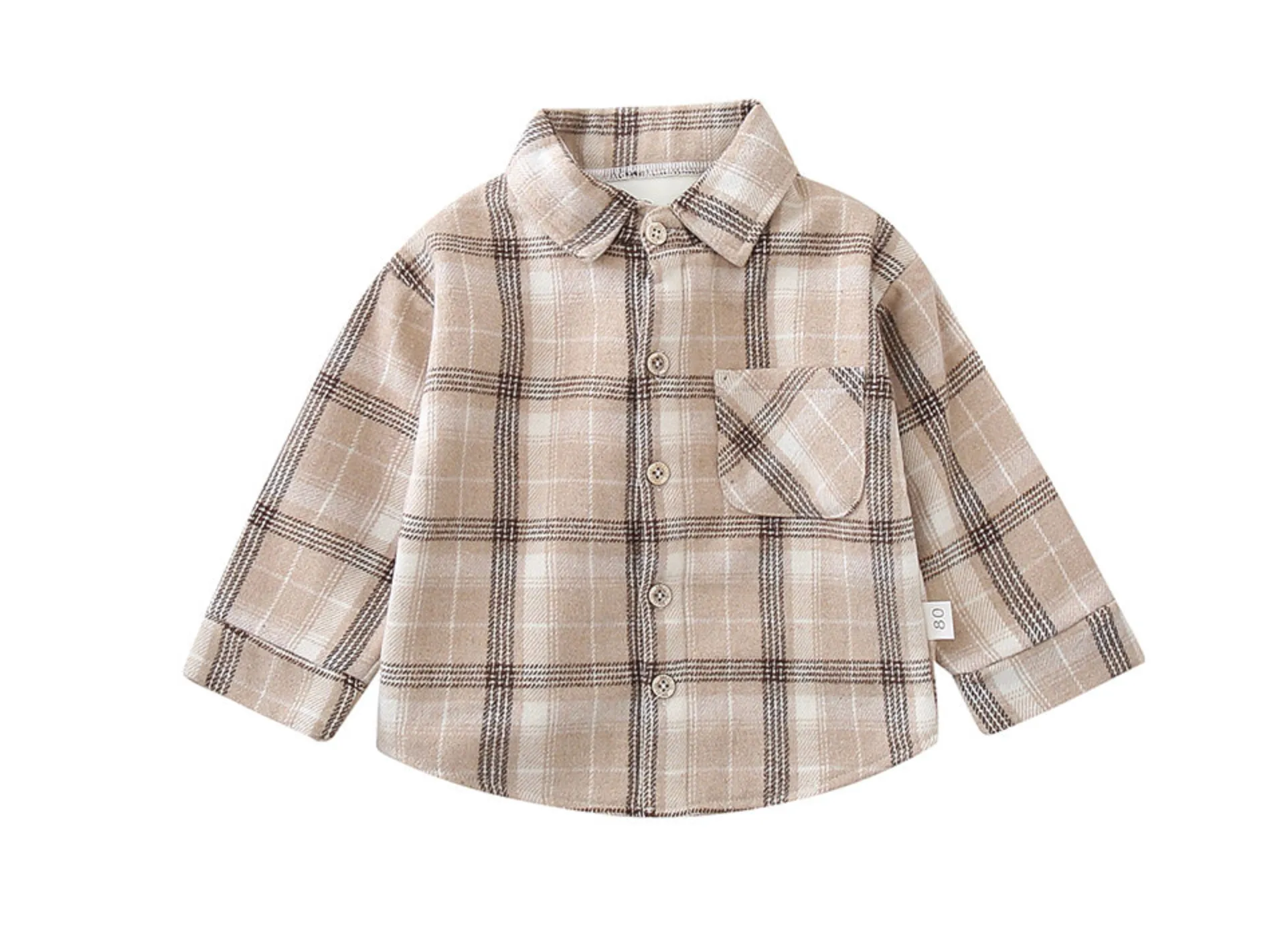 Beige Checked Shacket