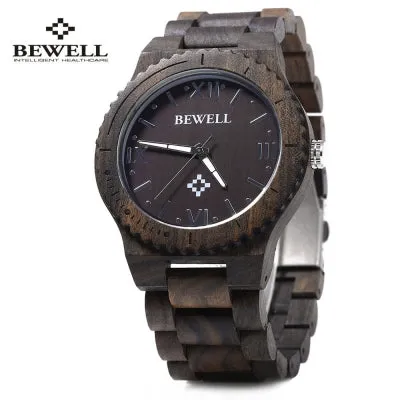 BEWELL Mens Wooden Watch