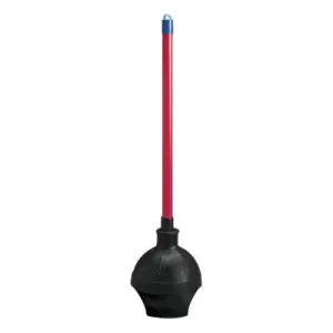 Boardwalk Toilet Plunger, 5 5/8 in Dia Bowl, 23 5/8 in, Red/Black, 09201EA