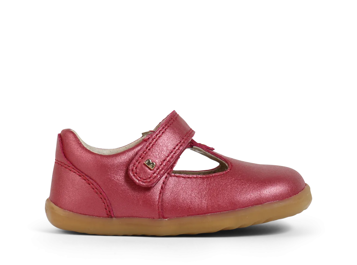 Bobux SU Louise Cherry Shimmer T- bar Shoes