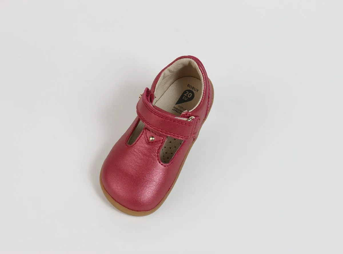 Bobux SU Louise Cherry Shimmer T- bar Shoes