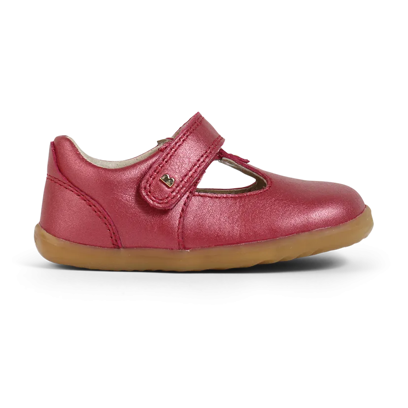Bobux SU Louise Cherry Shimmer T- bar Shoes