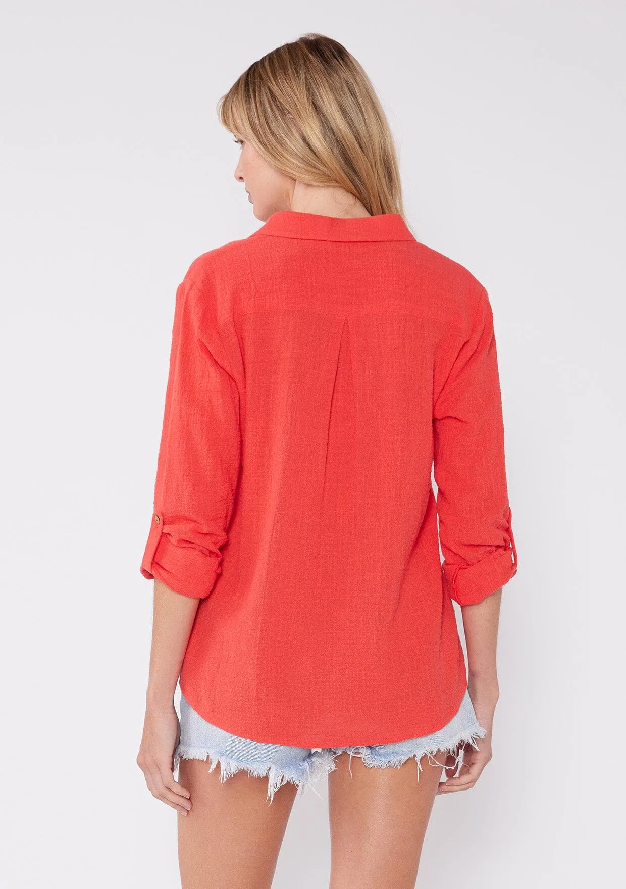 Breezy Basics Button Front Top
