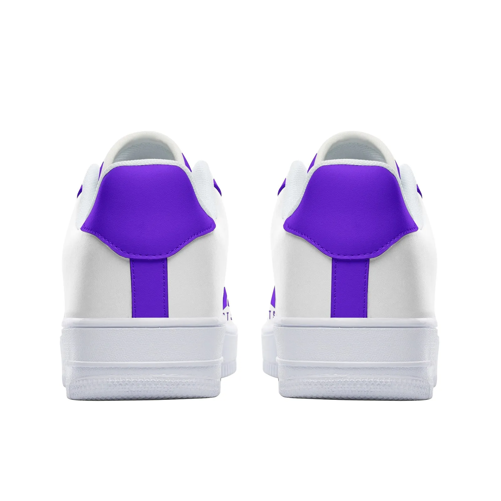 BTS Logo Unisex Low Top Leather Sneakers Purple