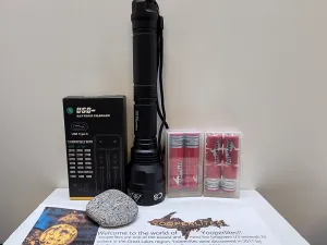 C8 Convoy Longwave 365nm Filtered UV Flashlight - Yooperlite Hunter Package w/ 2 slot usb charger