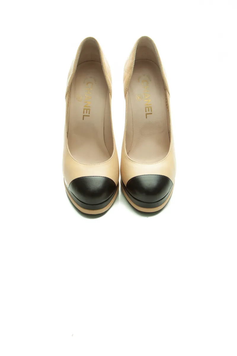 CC Cap Toe Platform Pumps - Size 36.5