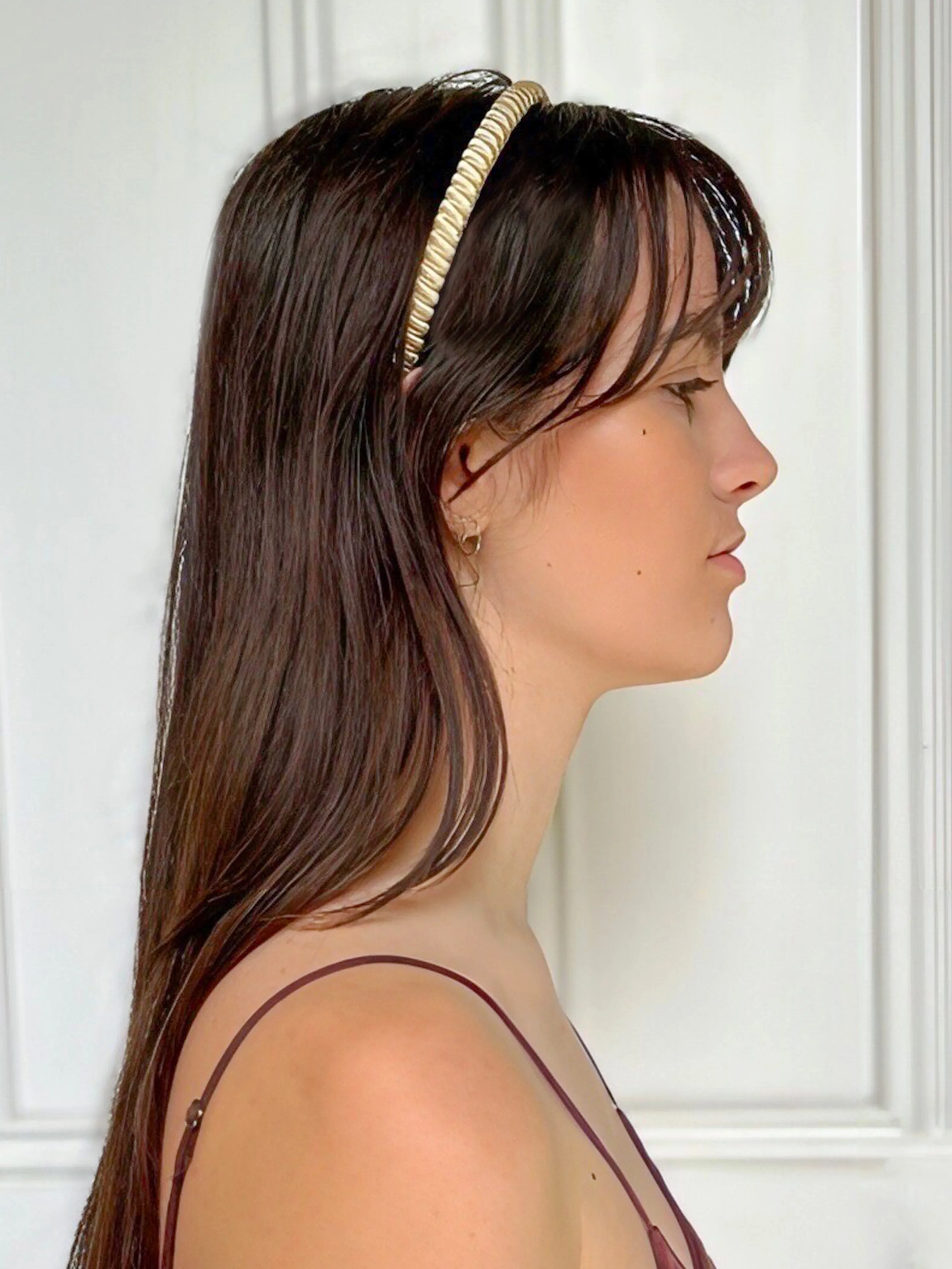Celine 1 cm Ivory Headband