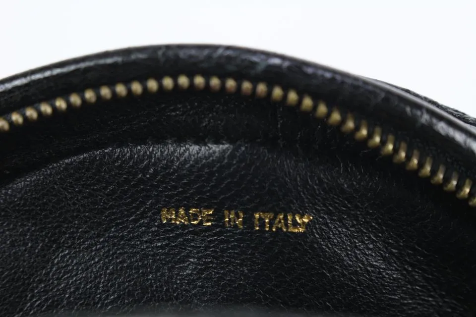 Chanel Black Quilted Patent Leather Round Tassel Clutch with Chain 823cas17