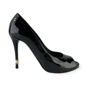 Chanel Shoes, Black Patent Leather Pumps (size 40)