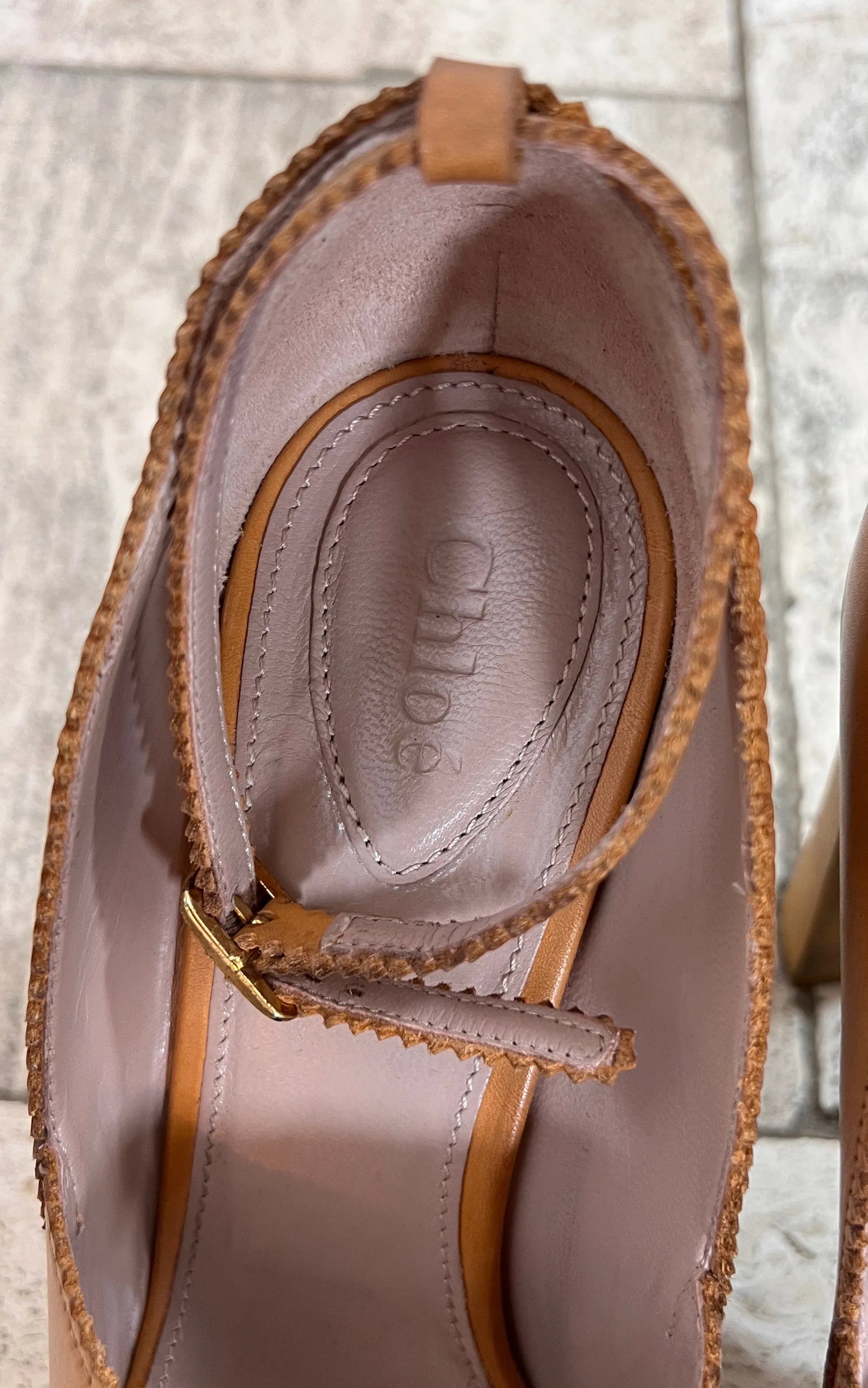 Chloe 2000 Wooden Heel Clogs 39