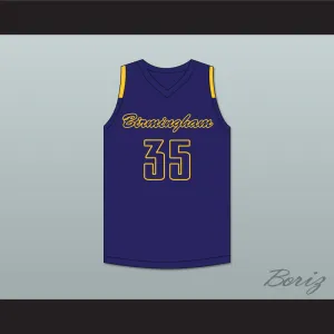 Christian Koloko 35 Birmingham High School Patriots Navy Blue Basketball Jersey 1