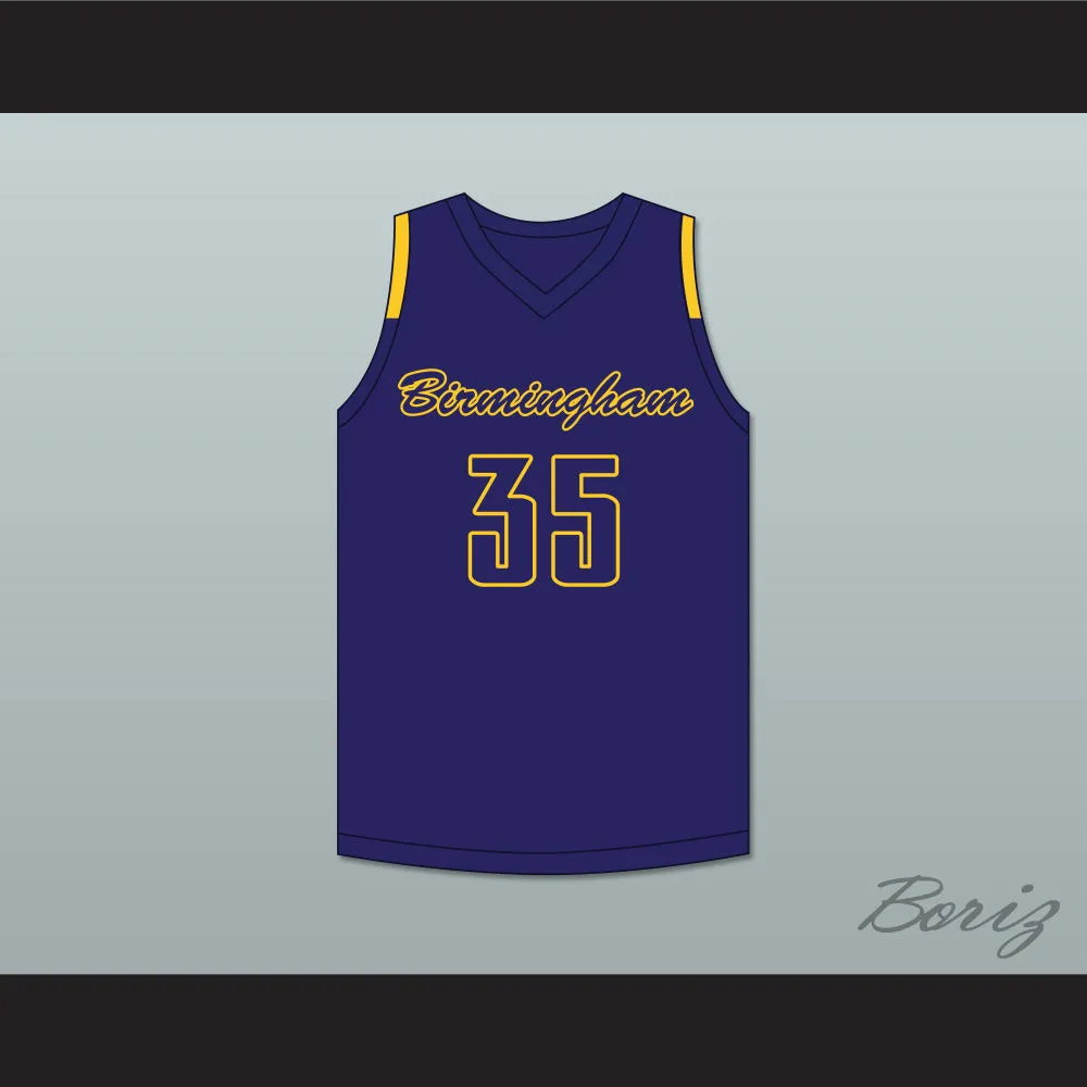 Christian Koloko 35 Birmingham High School Patriots Navy Blue Basketball Jersey 1